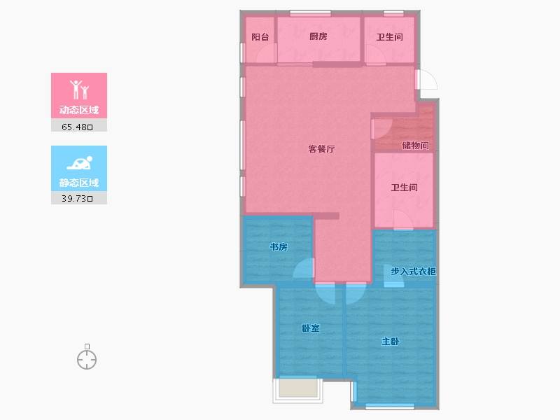 天津-天津市-富力又—城-95.07-户型库-动静分区