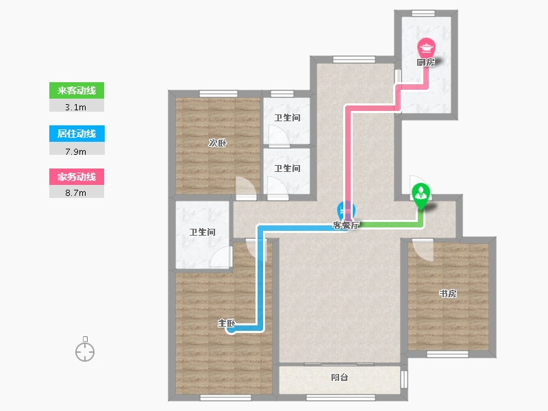 宁夏回族自治区-吴忠市-豫海澜湾-114.00-户型库-动静线