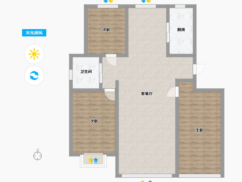 新疆维吾尔自治区-阿克苏地区-华夏-120.00-户型库-采光通风