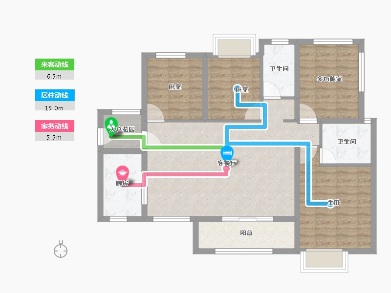 广东省-江门市-裕邦新外滩-90.77-户型库-动静线