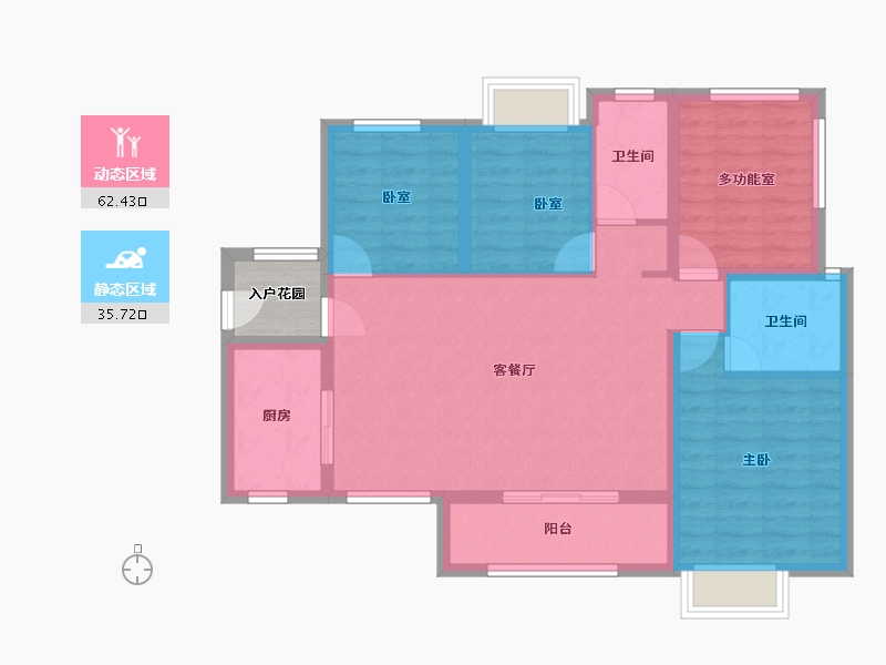 广东省-江门市-裕邦新外滩-90.77-户型库-动静分区