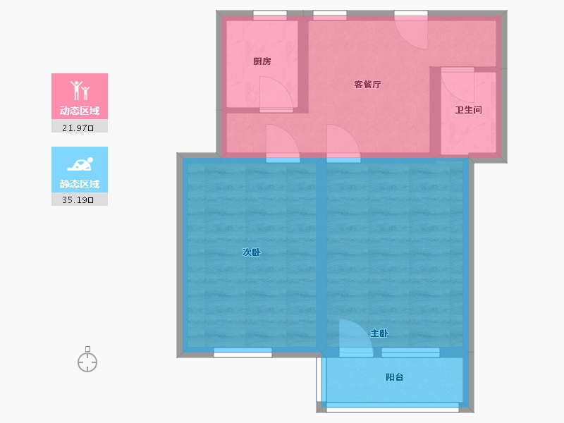 江苏省-苏州市-徐家浜新村-64.00-户型库-动静分区