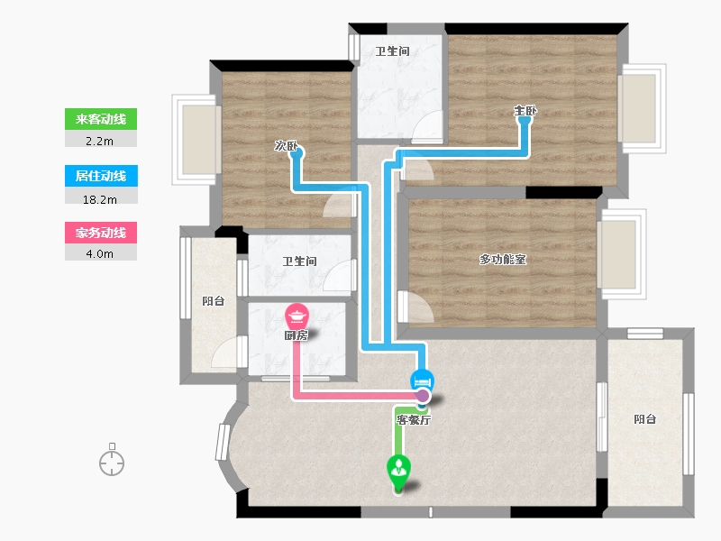 广东省-江门市-锦富·汇景湾-86.41-户型库-动静线