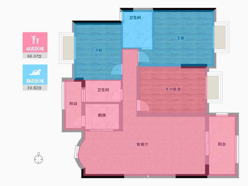 广东省-江门市-锦富·汇景湾-86.41-户型库-动静分区