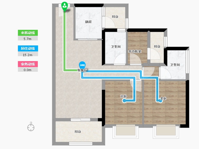 广东省-江门市-越秀滨江·华悦-78.44-户型库-动静线