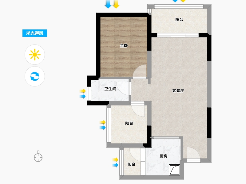 广东省-清远市-万基·新翡翠上峸-52.02-户型库-采光通风