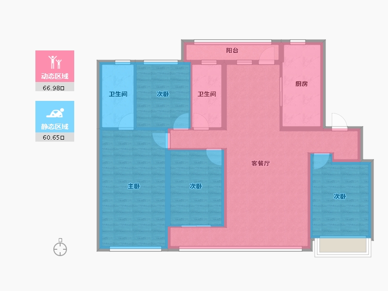 山东省-烟台市-中海长安云锦-114.21-户型库-动静分区