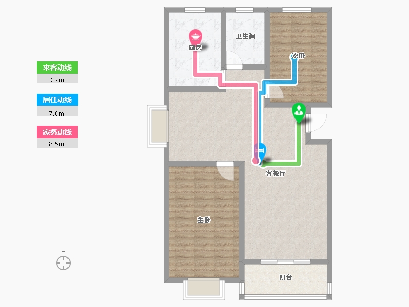 山东省-淄博市-舒香苑-99.03-户型库-动静线