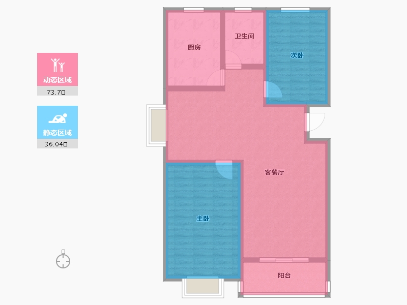 山东省-淄博市-舒香苑-99.03-户型库-动静分区