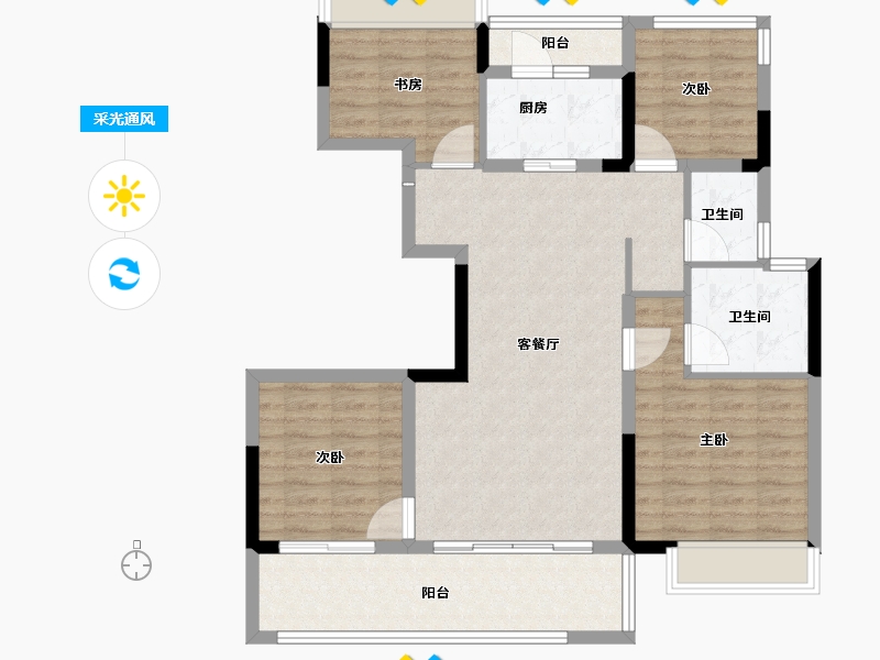 四川省-宜宾市-绿地宜宾城际空间站-100.80-户型库-采光通风