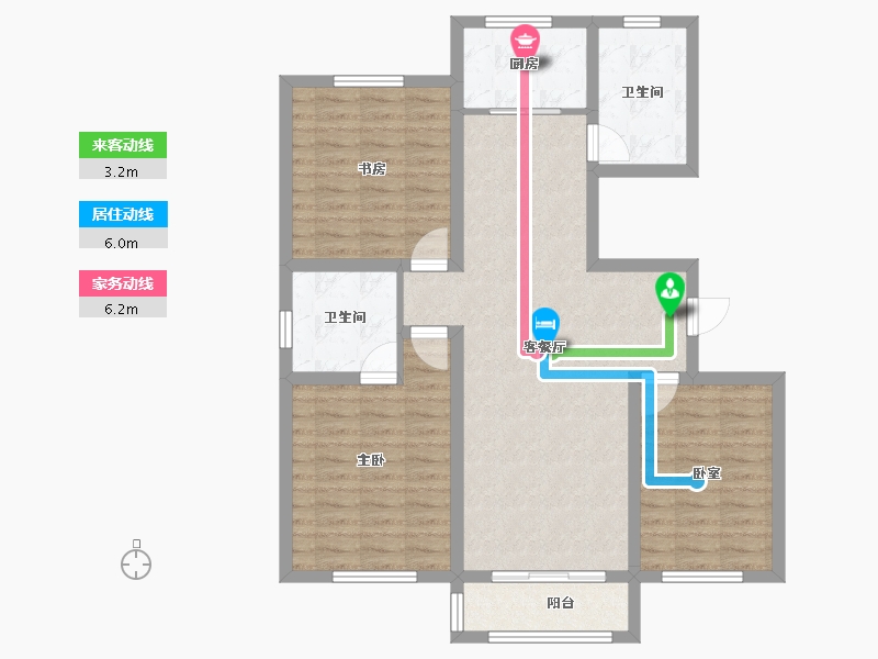 河北省-沧州市-润森紫御府-93.80-户型库-动静线