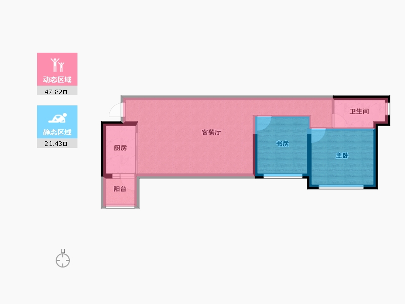 广东省-江门市-龙湾三境-61.68-户型库-动静分区