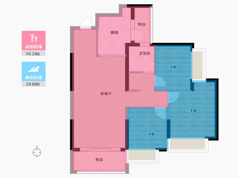 广东省-江门市-台山恒大翡翠华庭-76.76-户型库-动静分区