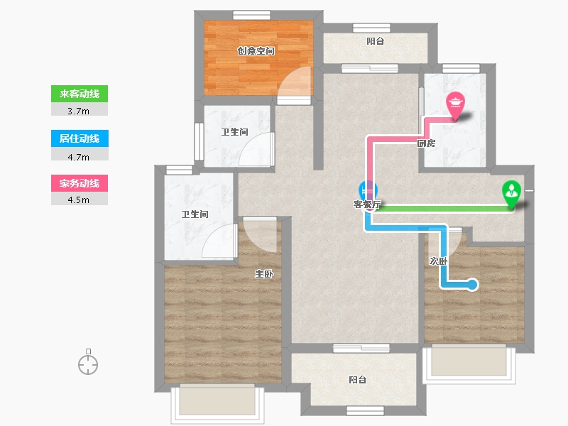 广东省-江门市-粤海城-73.76-户型库-动静线