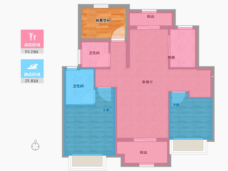 广东省-江门市-粤海城-73.76-户型库-动静分区