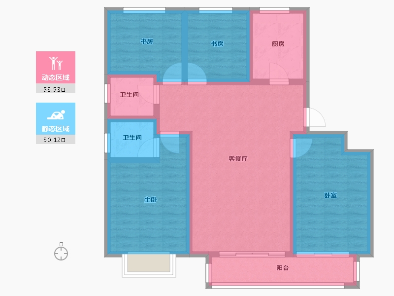 河北省-沧州市-天成鸿园-91.99-户型库-动静分区