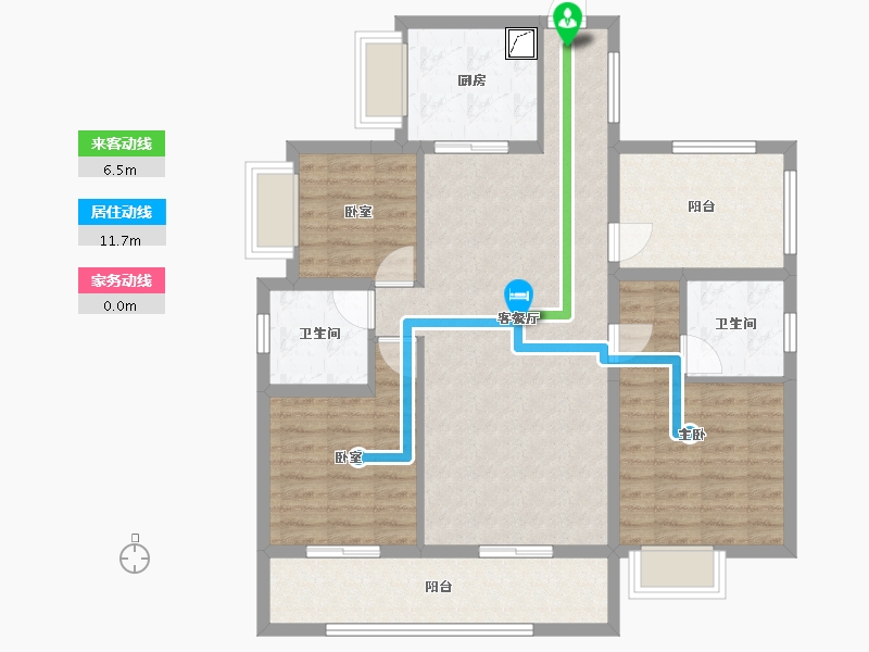 广东省-江门市-碧桂园·翡翠城-97.62-户型库-动静线