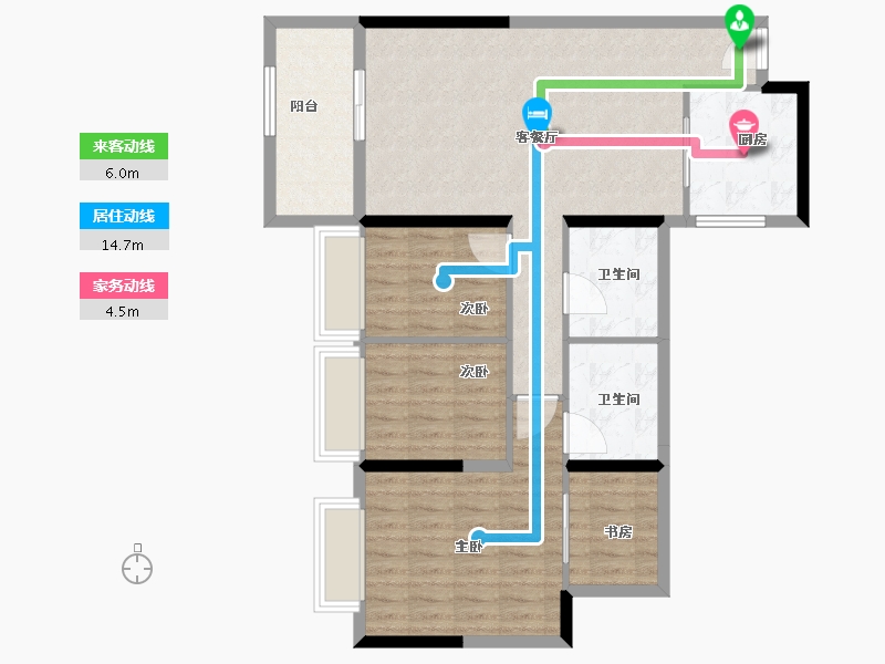 广东省-江门市-华以泰龙湾汇峰-93.25-户型库-动静线