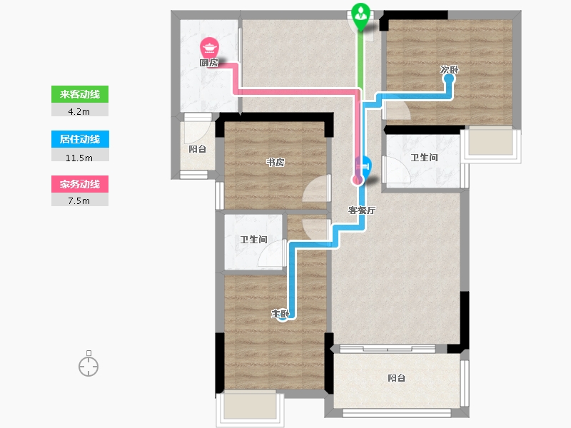 广东省-清远市-聚宝·雅居-79.21-户型库-动静线