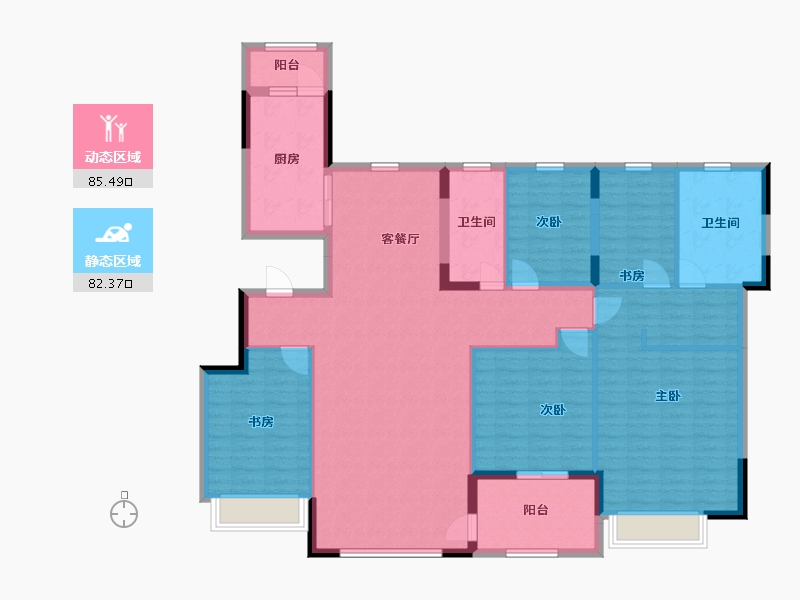 河北省-沧州市-恒大悦府-167.00-户型库-动静分区