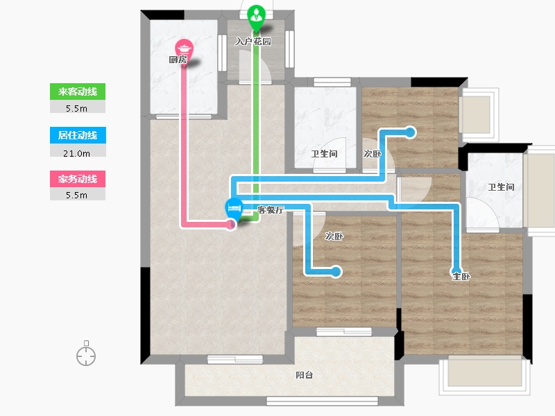 广东省-江门市-保利云上西棠-78.47-户型库-动静线