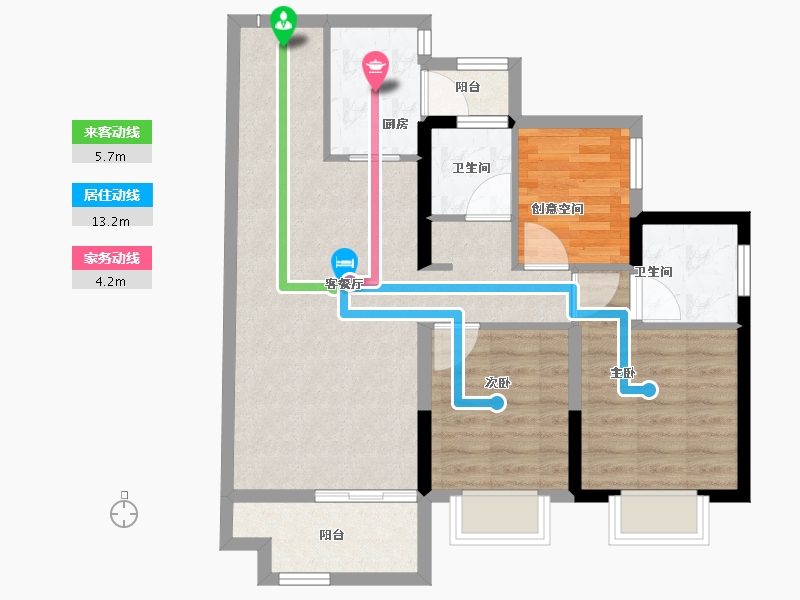 广东省-江门市-粤海城-75.88-户型库-动静线