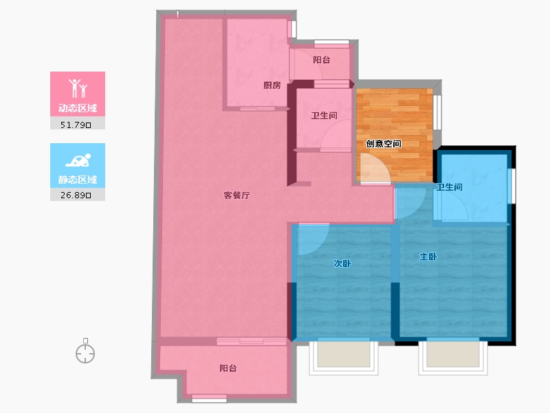 广东省-江门市-粤海城-75.88-户型库-动静分区