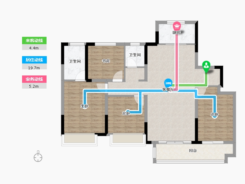 山东省-淄博市-金科集美天辰-112.80-户型库-动静线