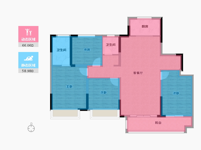 山东省-淄博市-金科集美天辰-112.80-户型库-动静分区