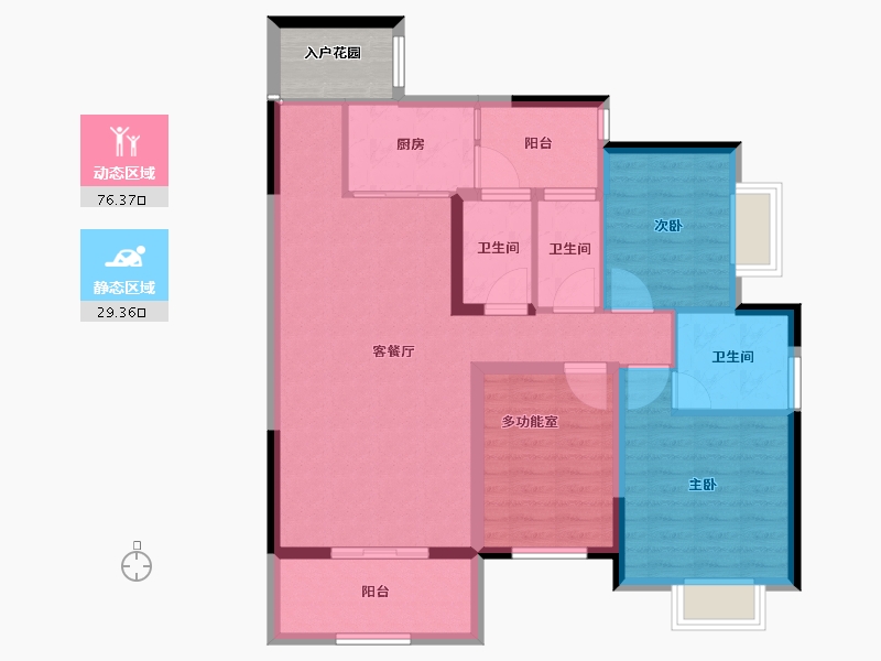 广东省-江门市-锦富·汇景湾-98.42-户型库-动静分区