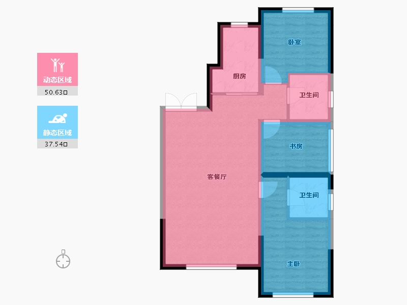 内蒙古自治区-通辽市-通辽尚河园-79.05-户型库-动静分区