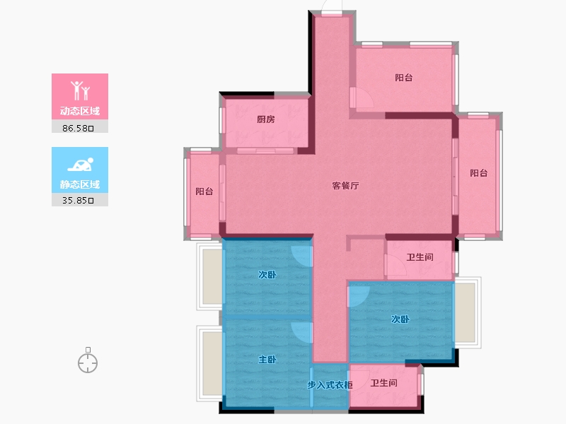 广东省-深圳市-慢城-110.00-户型库-动静分区