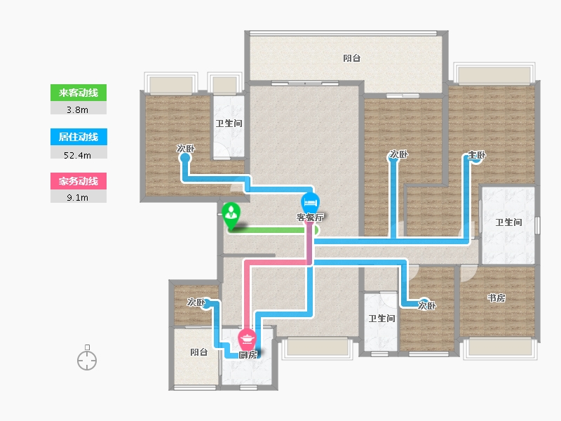 贵州省-贵阳市-碧桂园印象花溪-212.09-户型库-动静线