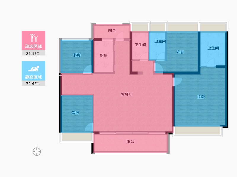 广东省-江门市-怡福·星湖1号-143.51-户型库-动静分区