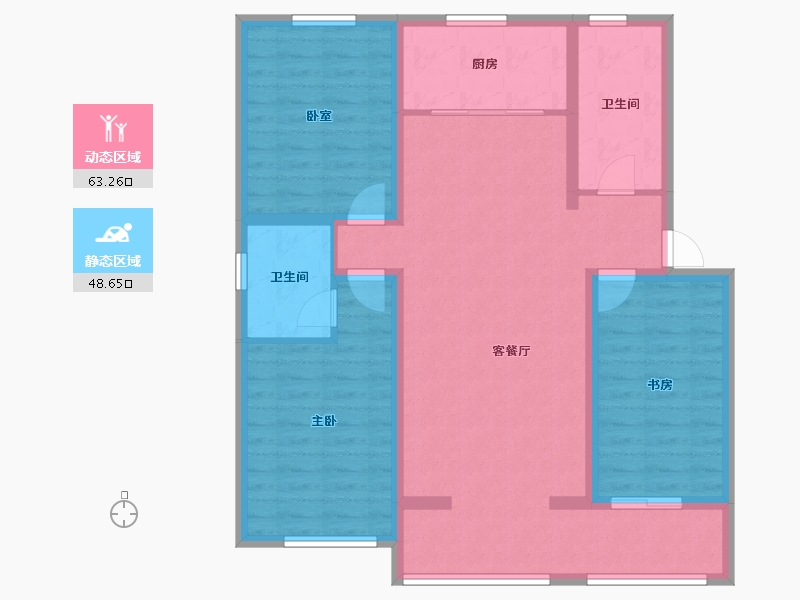 河北省-沧州市-润森紫御府-100.24-户型库-动静分区