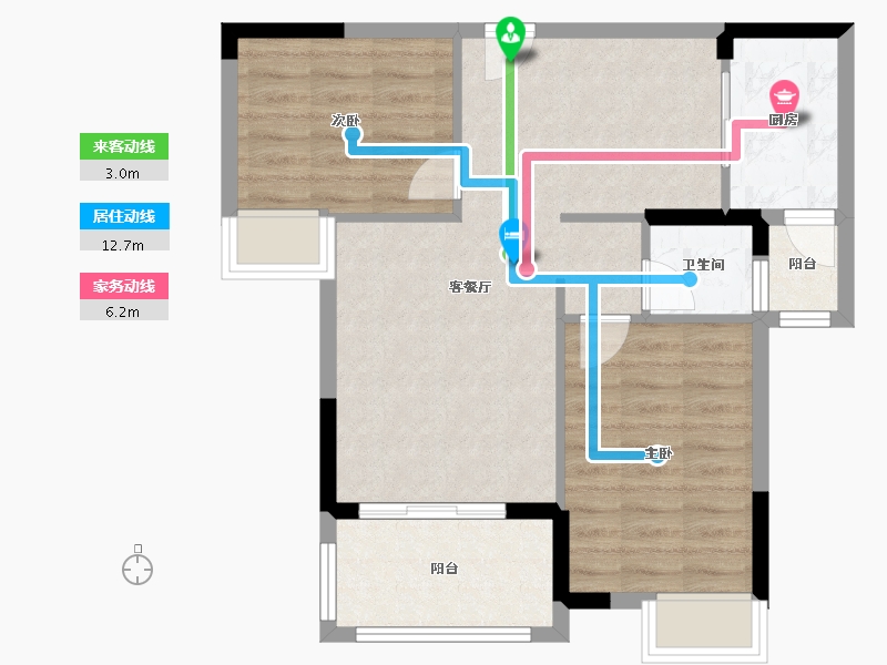 广东省-清远市-聚宝·雅居-64.80-户型库-动静线