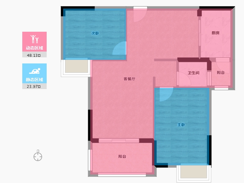 广东省-清远市-聚宝·雅居-64.80-户型库-动静分区