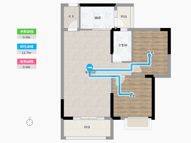 广东省-江门市-沃华·时代广场-71.86-户型库-动静线