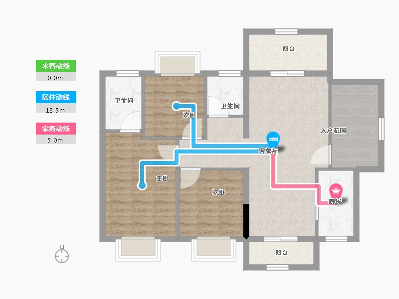 广东省-江门市-越秀滨江品悦-86.10-户型库-动静线