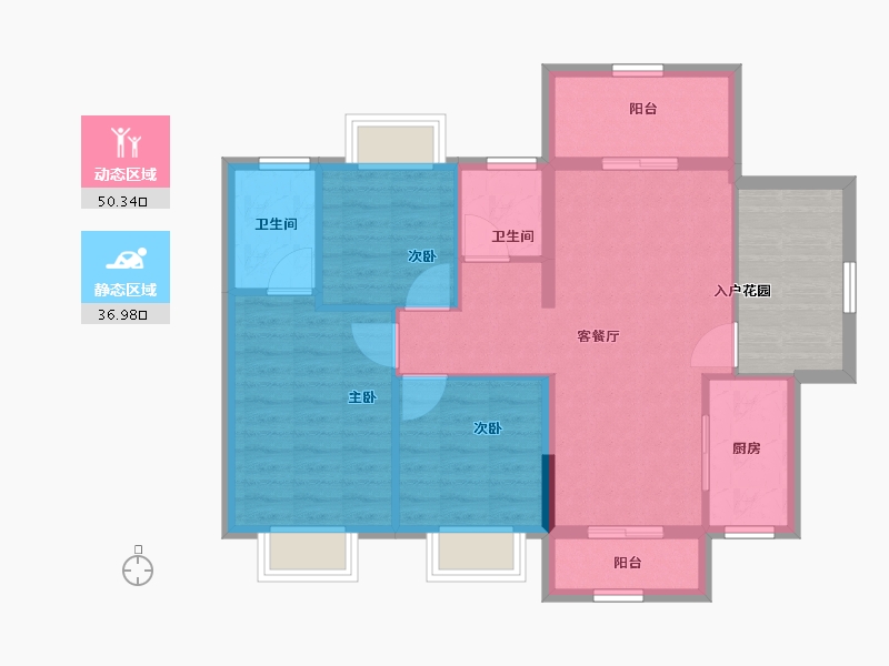 广东省-江门市-越秀滨江品悦-86.10-户型库-动静分区