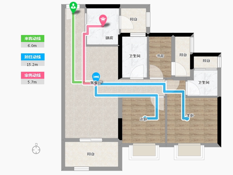 广东省-江门市-越秀滨江品悦-78.18-户型库-动静线