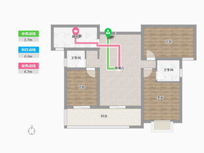 湖南省-郴州市-睿锋华府-87.69-户型库-动静线