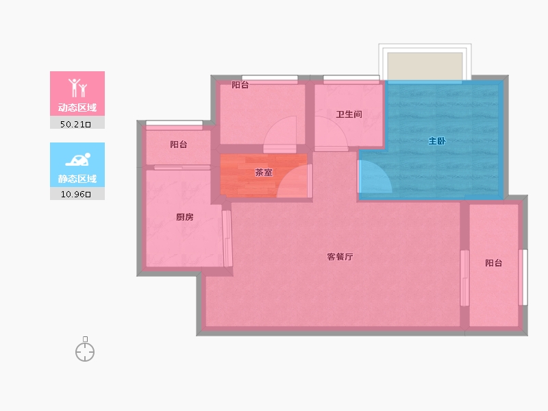 广东省-江门市-越秀滨江品悦-54.01-户型库-动静分区