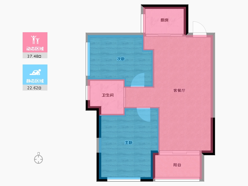 广东省-江门市-龙湾三境-54.38-户型库-动静分区