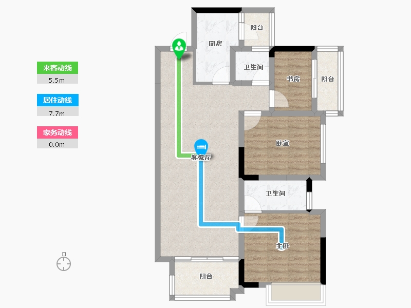 四川省-成都市-左岸名都-82.91-户型库-动静线