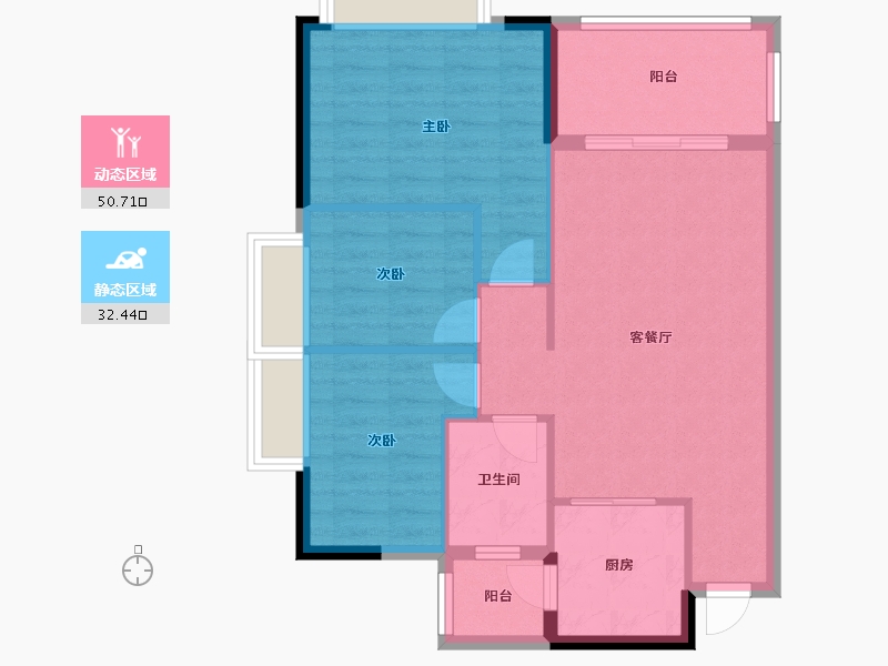 广东省-清远市-佛冈华府-75.20-户型库-动静分区