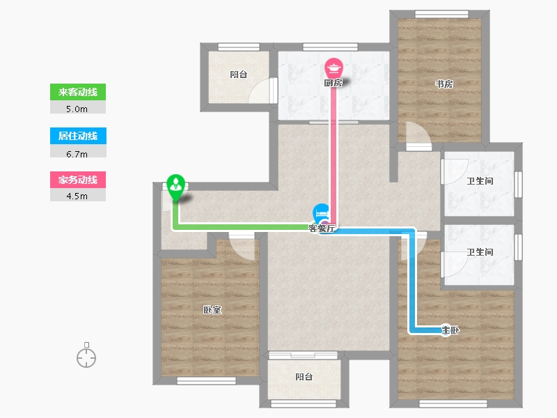 河北省-沧州市-润森紫御府-91.00-户型库-动静线