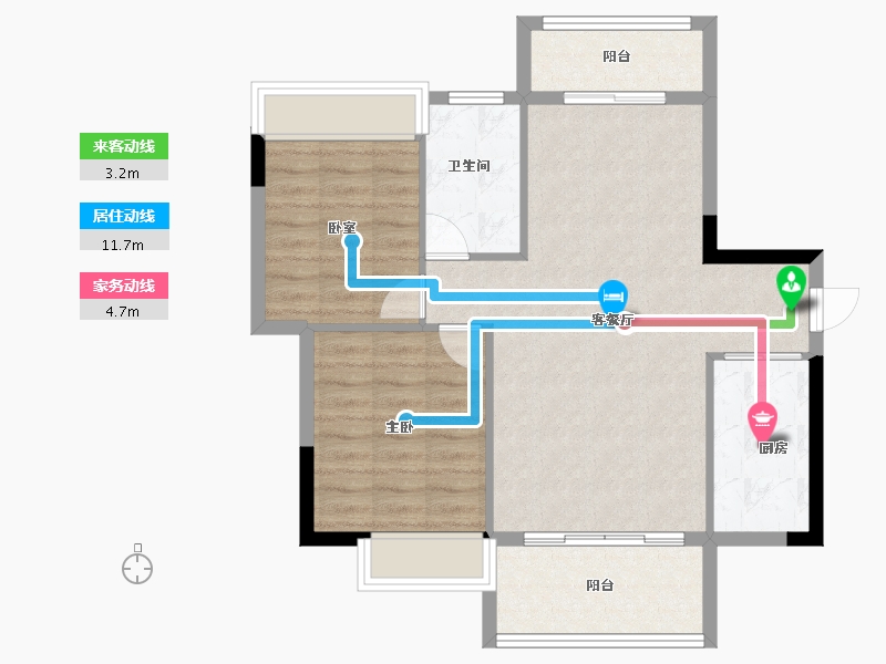 广东省-江门市-沃华·时代广场-75.48-户型库-动静线