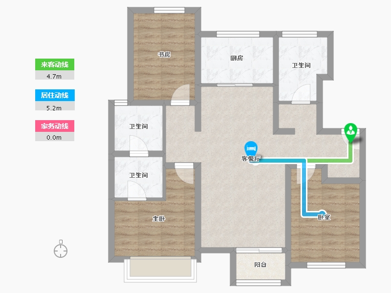 河北省-沧州市-润森紫御府-85.26-户型库-动静线