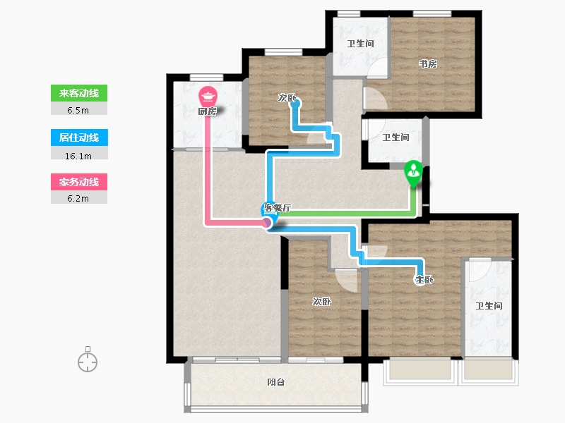 江苏省-盐城市-​新城云樾春秋-133.60-户型库-动静线